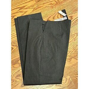 Talbots Dress Pants Womens 4 Gray Heritage Straight Leg Side Zip Stretch NEW.C2